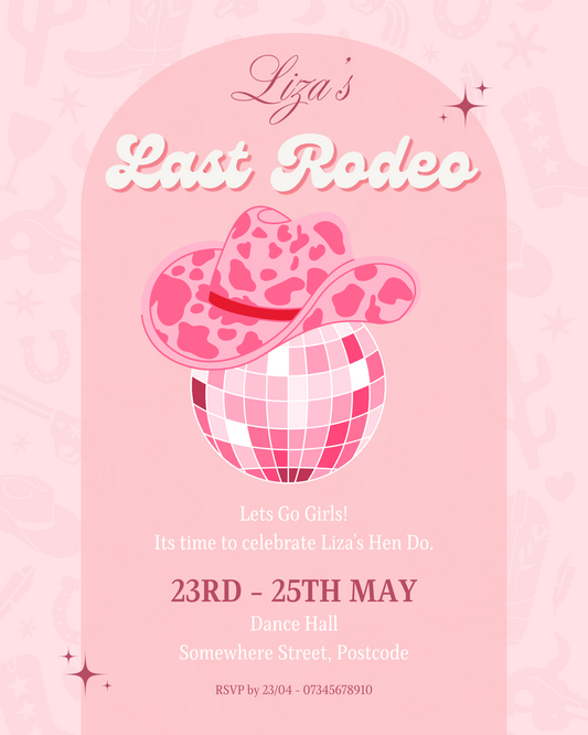 Digital Invite Template - Last Rodeo!